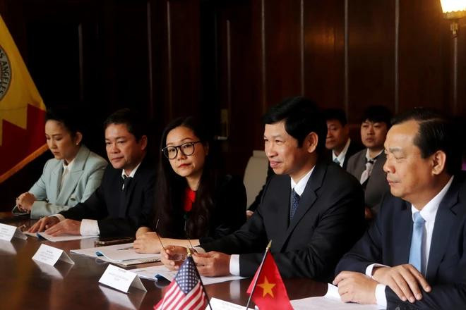 The Vietnamese delegation is led by Deputy Minister Ho An Phong. (Photo: MCST) Vietnam’s culture ministry in sunny LA to discuss tourism, film 3.webp