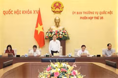 NA Chairman Tran Thanh Man speaks at the session (Photo: VNA)