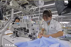 At a garment and textile company in Vietnam (Photo: VNA)