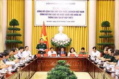 At the press conference to announce the laws approved by the 15th NA. (Photo: VNA)