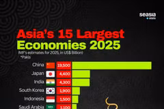 Vietnam is positioned 12th in the regional ranking. (Photo: Seasia Stats)