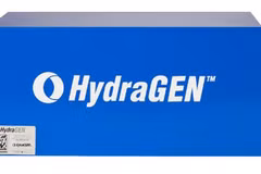 The technology uses simple electrolysis to turn distilled water into hydrogen and oxygen gases. (Photo courtesy of dynaCERT)