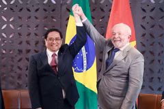 Prime Minister Pham Minh Chinh meets with Brazilian President Luiz Inácio Lula da Silva on May 21, 2023 (Photo: VNA)