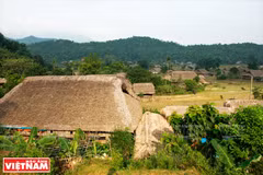 Thatched houses village in Ha Giang