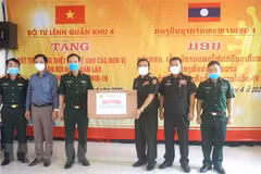 Military Region 4 High Command presents medical supplies to Lao armed forces