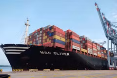 Cai Mep Int’l Terminal receives massive container ship