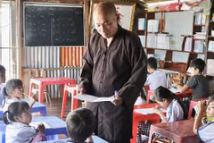 Floating classroom helps children in fishing village integrate into community