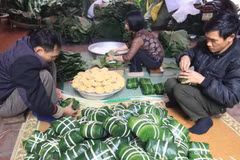 Traditional Tet food offerings to ancestors 