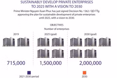 Sustainably develop private enterprises to 2025 with a vision to 2030