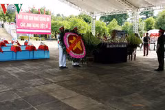Burial services for soldier remains repatriated from Cambodia