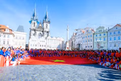 Vietnamese ao dai in the heart of Prague, Czech Republic (Photo: VNA)