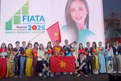 The Vietnamese delegation at the World Congress 2024 of the International Federation of Freight Forwarders Associations (FIATA) in Panama. (Photo: Courtesy of VLA)