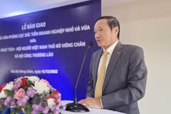 Vietnamese Association in Vientiane funds new building of Lao Department of SME Promotion 