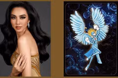 Vietnamese beauty selects national costume named 'Angel" at Miss Grand International contest