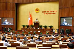 Lawmakers at a National Assembly's session. (Photo: VNA)