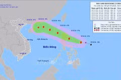 The predicted trajectory of Storm Toraji (Photo: VNA)