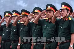 The characteristics of Vietnam’s national defence is based on all people, peaceful, and self-defence and to actively, proactively, resolutely and perseveringly prevent risks of war. (Photo: VNA)