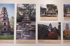 Archives, photos of Vietnamese Buddhist architectures displayed in Hanoi