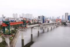 Cat Linh-Ha Dong railway nears completion