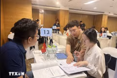 Vietnamese and Korean businesses seek cooperation opportunities at the programme held in HCM City from October 15 to 17. (Photo: VNA)
