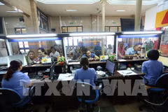 A train ticket counter at Hanoi Station (Photo: VNA)