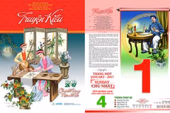 The tale of Kieu printed on calendar
