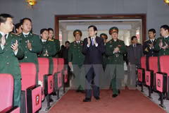 President visits Military Academy of Logistics