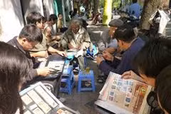 Unique stamp market in Hanoi 