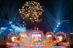 Fireworks show at the opening ceremony of the Red Flamboyant Festival in Hai Phong city. (Photo: baohaiphong.vn)