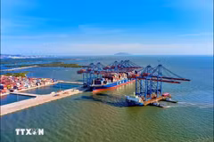 Gemalink, is the largest deep-sea container port in the southern province of Ba Ria-Vung Tau's Cai Mep - Thi Vai seaport complex. (Photo: VNA)