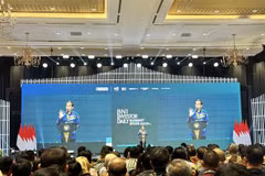 President Joko Widodo speaks at the opening of the BNI Investor Daily Summit 2024 in Jakarta on October 8. (Photo: VNA)