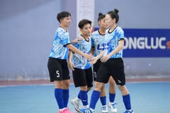 The national women's futsal team train in HCM City, the start of their World Cup campaign. (Photo: courtesy of Thai Son Nam FC) 
