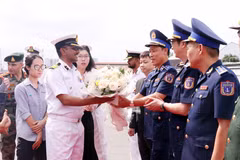 Indian pollution control vessel visiting Ho Chi Minh City