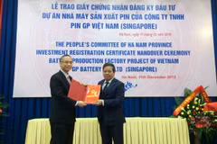 Ha Nam gives 6-mln-USD battery project investment approval 