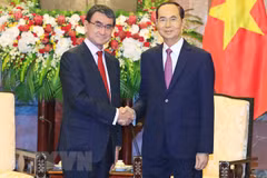 President seeks stronger multifaceted cooperation with Japan