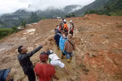 Two killed, 41 missing in landslide in Indonesia