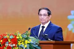 PM Pham Minh Chinh speaks at the meeting. (Photo: VNA)