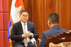 An interview with Cambodian Deputy Prime Minister and Minister of Foreign Affairs and International Cooperation Sok Chenda Sophea (Photo: VNA)