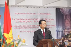 Vietnamese Ambassador to Mozambique Nguyen Van Trung speaks at the ceremony in Maputo (Photo: Vietnamese Embassy in Mozambique)