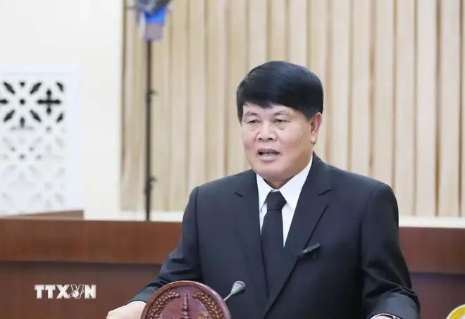 Minister and head of the Lao Prime Minister's Office Bouakhong Nammavong (Photo: VNA) Lao official.webp