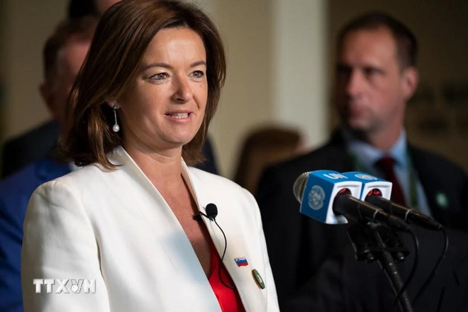 Deputy Prime Minister and Minister of Foreign and European Affairs of Slovenia Tanja Fajon (Photo: Xinhua/VNA) Fajon.webp