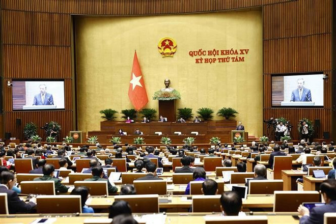 Party General Secretary and State President To Lam addresses the 8th session of the 15th-tenure National Assembly on October 21. (Photo: VNA) top-leader-demands-strong-reform-of-nas-organisation-activities.jpg