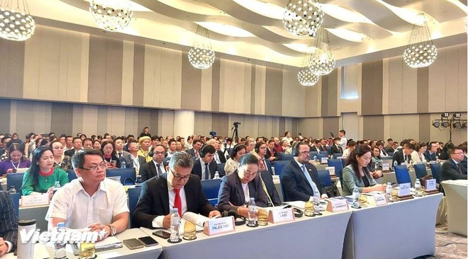 Delegates attend the international conference on “Roles and Contributions of Associations and Clubs for UNESCO Movement in Cultural Industries” on August 5. (Photo: Minh Thu/Vietnam+) unesco 1.JPG