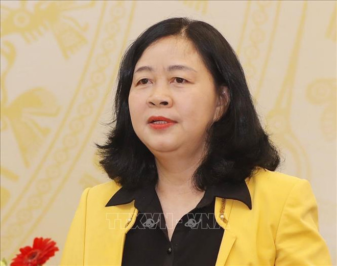 Bui Thi Minh Hoai, Secretary of the Party Central Committee and head of the Party Central Committee's Mass Mobilisation Commission (Photo: VNA) thu.jpg