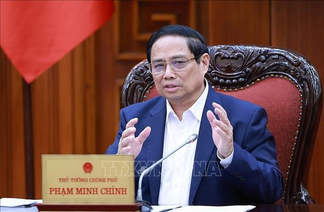 Prime Minister Pham Minh Chinh, head of the steering committee for reviewing and untangling knots in the legal document system, said at a meeting of the committee in Hanoi on August 7. (Photo: VNA) PM.jpg
