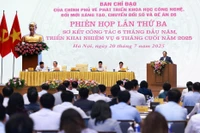 Prime Minister Pham Minh Chinh presides over the third meeting of the Government’s steering committee for science – technology development, innovation, digital transformation, and Project 06 in Hanoi on July 20. (Photo: VNA)
