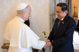 National Assembly Chairman Tran Thanh Man meets Pope Leo XIV at the Vatican