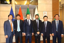 Delegates pose for a group photo at the conference (Photo: VNA)