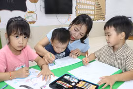 Children at the Hoa Sen Kindergarten in Vinh City, the central province of Nghe An. (Photo: VNA)