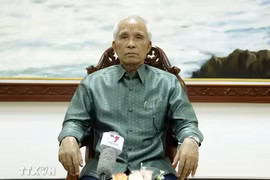 Khamphanh Pheuyavong, Secretary of the Lao People’s Revolutionary Party Central Committee and head of its Commission for Propaganda and Training. (Photo: VNA)